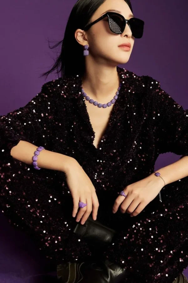Bracelets^APM Monaco Bracelet Ajustable Carre Violet