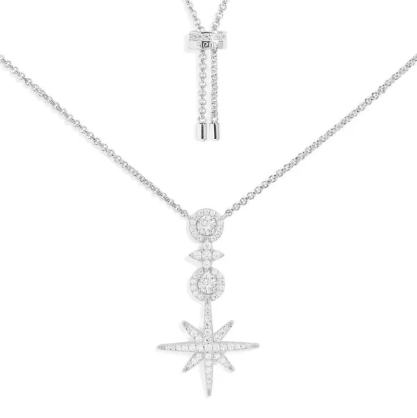 Colliers^APM Monaco Collier Ajustable Meteorites & Cercles Pave