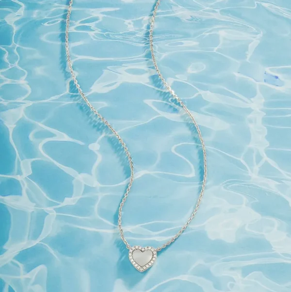 Colliers^APM Monaco Collier Ajustable Mini Coeur En Nacre - Argent