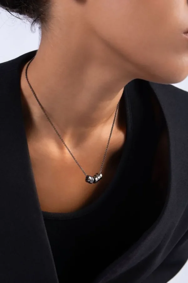 Colliers^APM Monaco Collier Ajustable Morse Code Smile Bleu