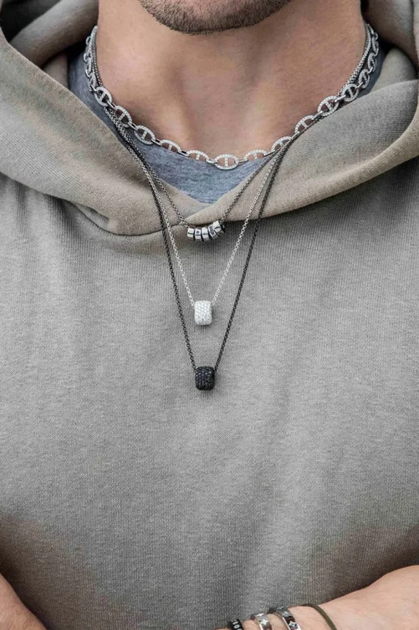 Colliers^APM Monaco Collier Ajustable Morse Code Smile Bleu