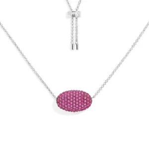 Colliers^APM Monaco Collier Ajustable Ovale Fuchsia