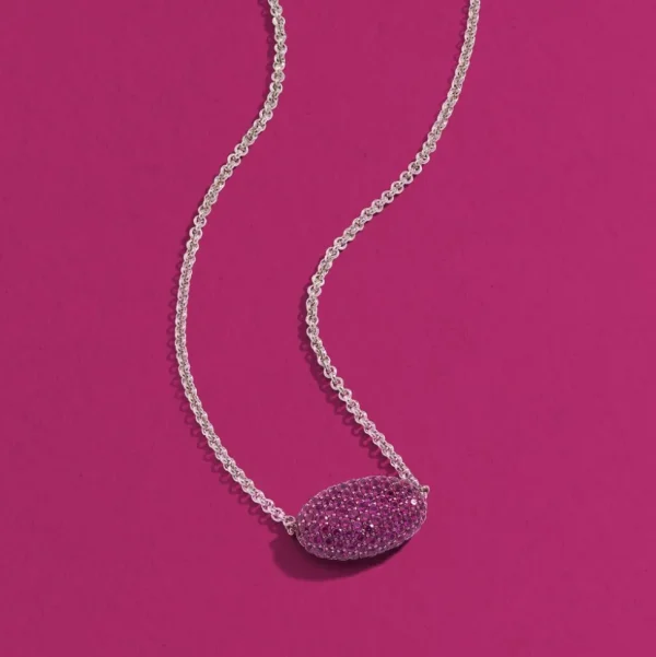 Colliers^APM Monaco Collier Ajustable Ovale Fuchsia