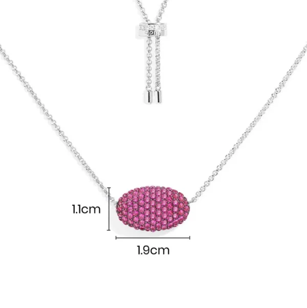 Colliers^APM Monaco Collier Ajustable Ovale Fuchsia