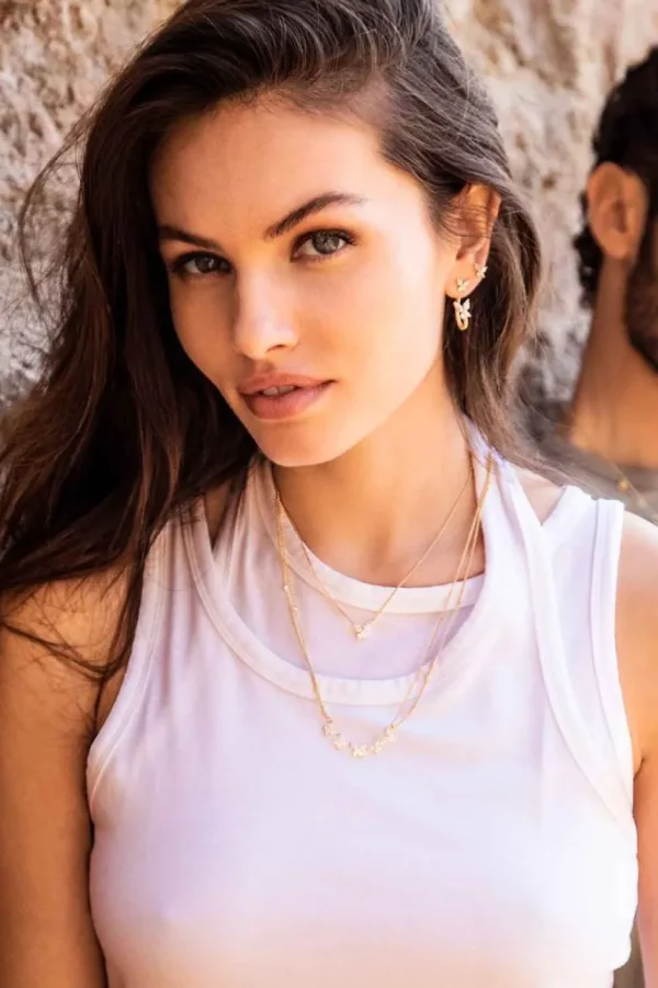 Colliers^APM Monaco Collier Ajustable Papillon Double Chaine