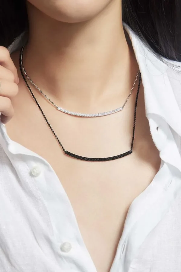Colliers^APM Monaco Collier Ajustable Pave Noir