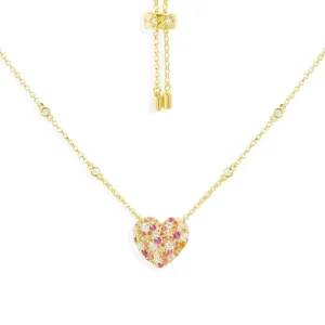 Colliers^APM Monaco Collier Ajustable Petit Coeur Multicolore
