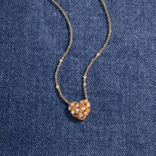 Colliers^APM Monaco Collier Ajustable Petit Coeur Multicolore