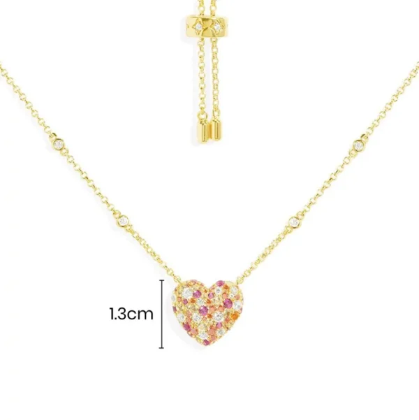 Colliers^APM Monaco Collier Ajustable Petit Coeur Multicolore