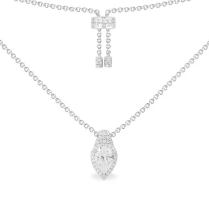 Colliers^APM Monaco Collier Ajustable Poire - Argent