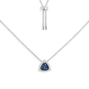 Colliers^APM Monaco Collier Ajustable Triangle Bleu Pave