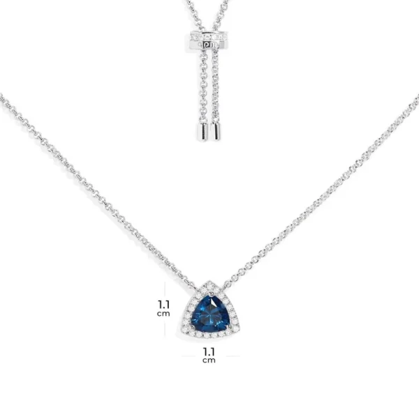 Colliers^APM Monaco Collier Ajustable Triangle Bleu Pave