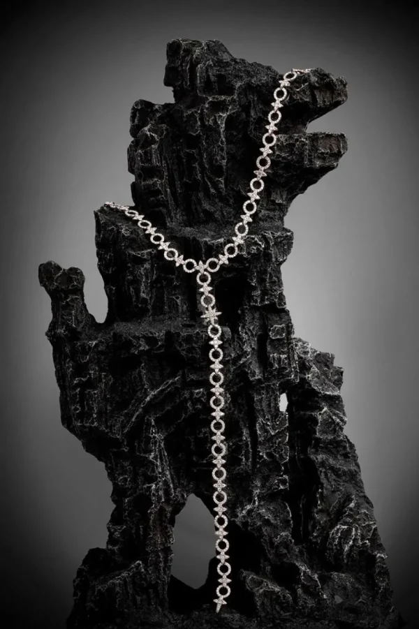 Colliers^APM Monaco Ras-De-Cou Meteorites Et Cercles Long - Argent
