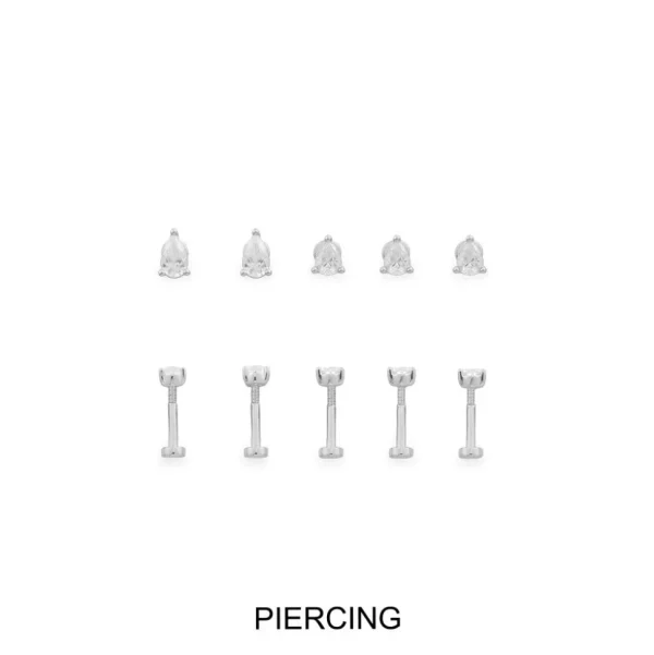 Boucles D'Oreilles^APM Monaco Set De Boucles D'Oreilles Piercing Poire