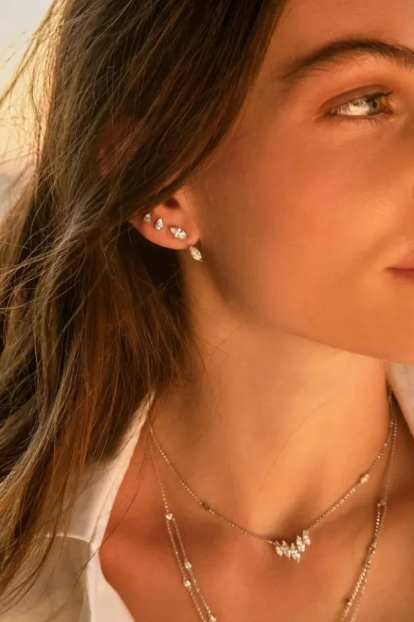Boucles D'Oreilles^APM Monaco Set De Boucles D'Oreilles Piercing Poire